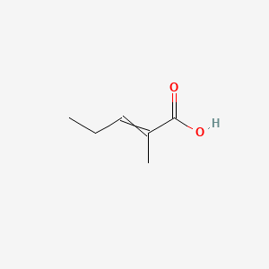 ۲-متیل-۲-پنتنوییک اسید - ساختار مولکولی Molecular Structure
